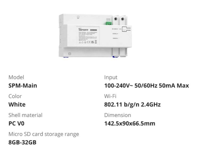 SonOff Smart Stackable Power Meter Main