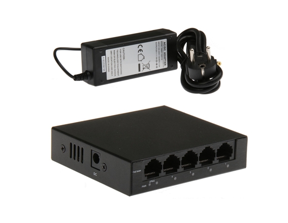 MaxLink Switch PSAT5 4xPoE 3af/at 60W