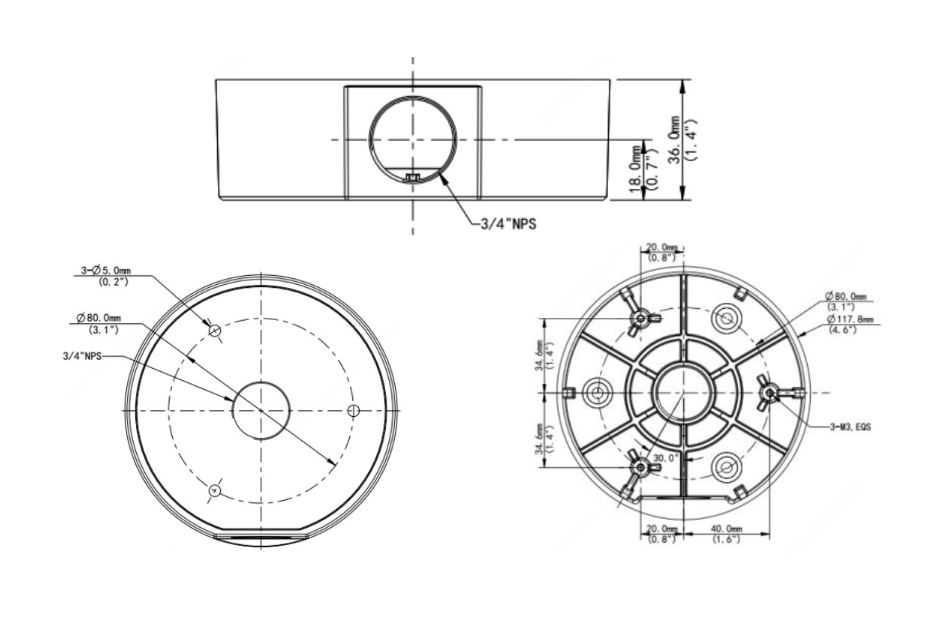 UNV doza TR-JB03-I-IN za Turret IPC36xxL BL