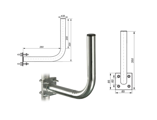 Zidni antenski nosilec ML30/30