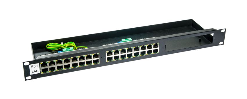 Rack 19" NetProtect z PoE 16P 1U