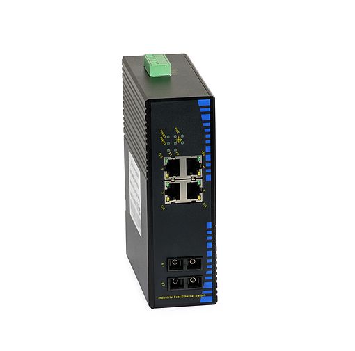 UPower Industri PoE Switch 124P 4xPoE 2xSC 100M 20km