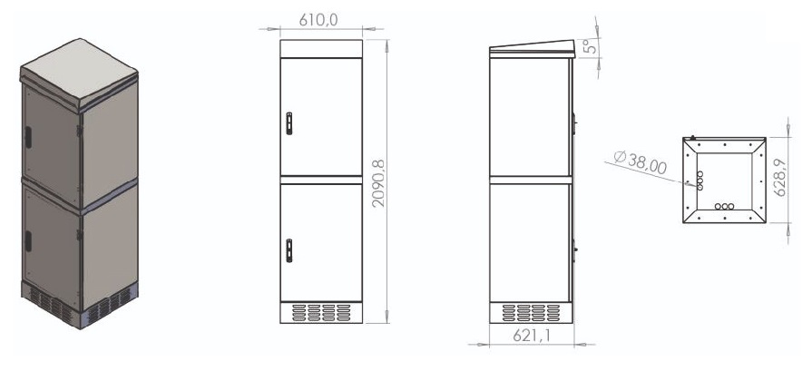 Pro Outdoor Omara 36U 61x209x61