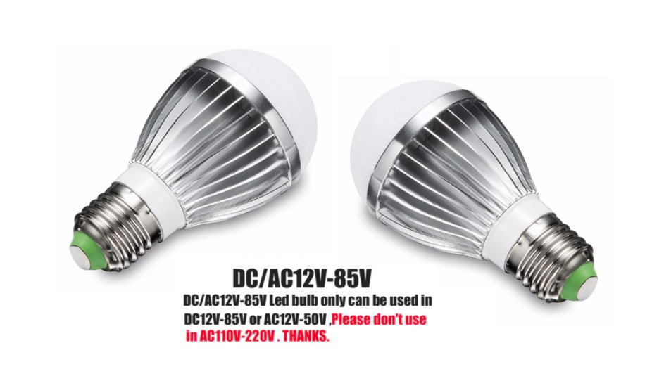UNI LED žarnica E27 6W AC/DC12V-85V