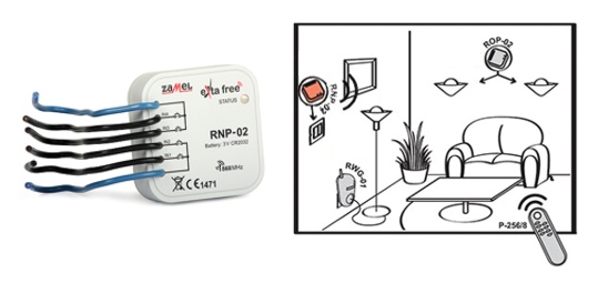 Krmilni rele oddajnik CH4 extra free RNP-02