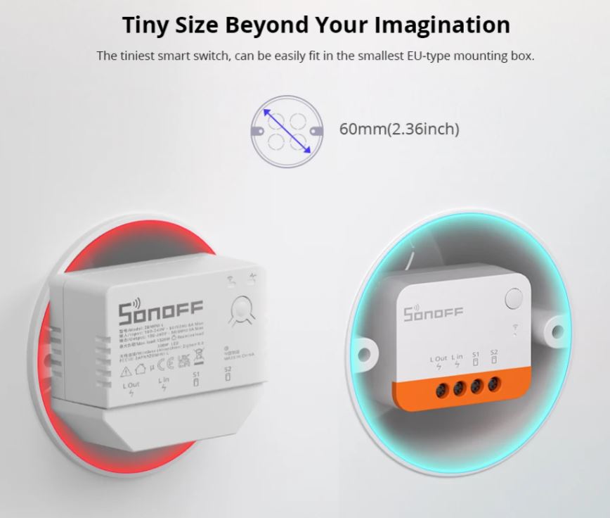 SonOff ZBMINIL2 Zigbee DIY Smart Switch Module