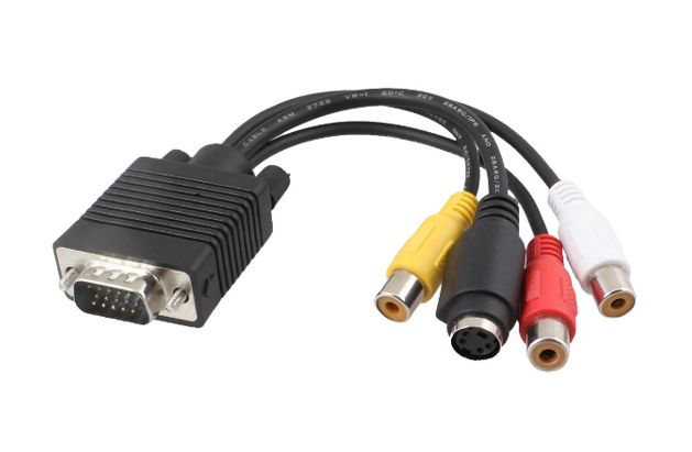 Adapter VGA na 3xRCA in S-Video