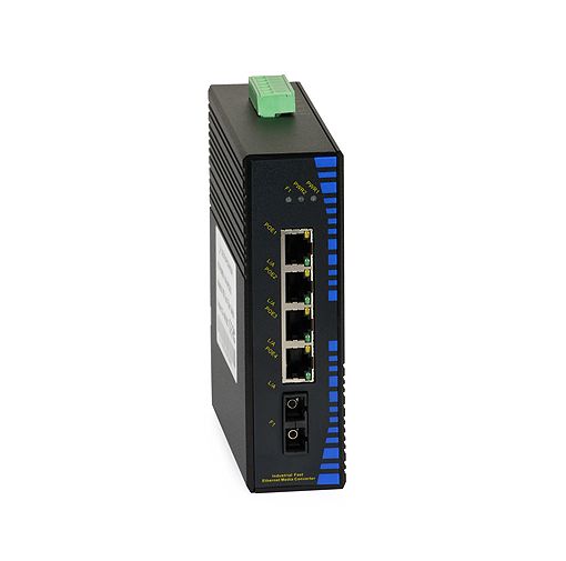 UPower Industri PoE Switch 112P 4xPoE 1xSC 100M 20km