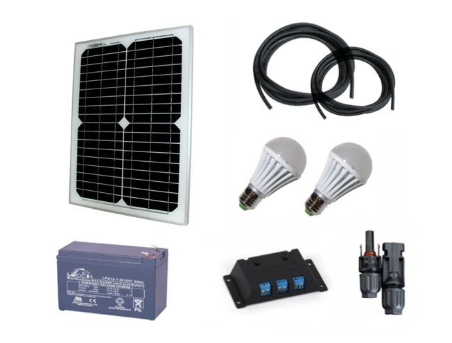 Solarni komplet kamp sistema 12V - 20W