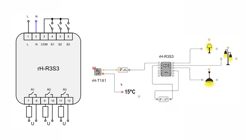 Modul F&Home ReleOddajnik rH-R3S3