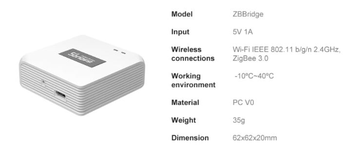 SONOFF Zigbee Bridge 868MHz