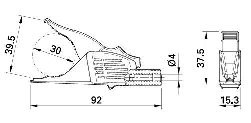 Krokodil sponka XDK-1033 CAT III Blue