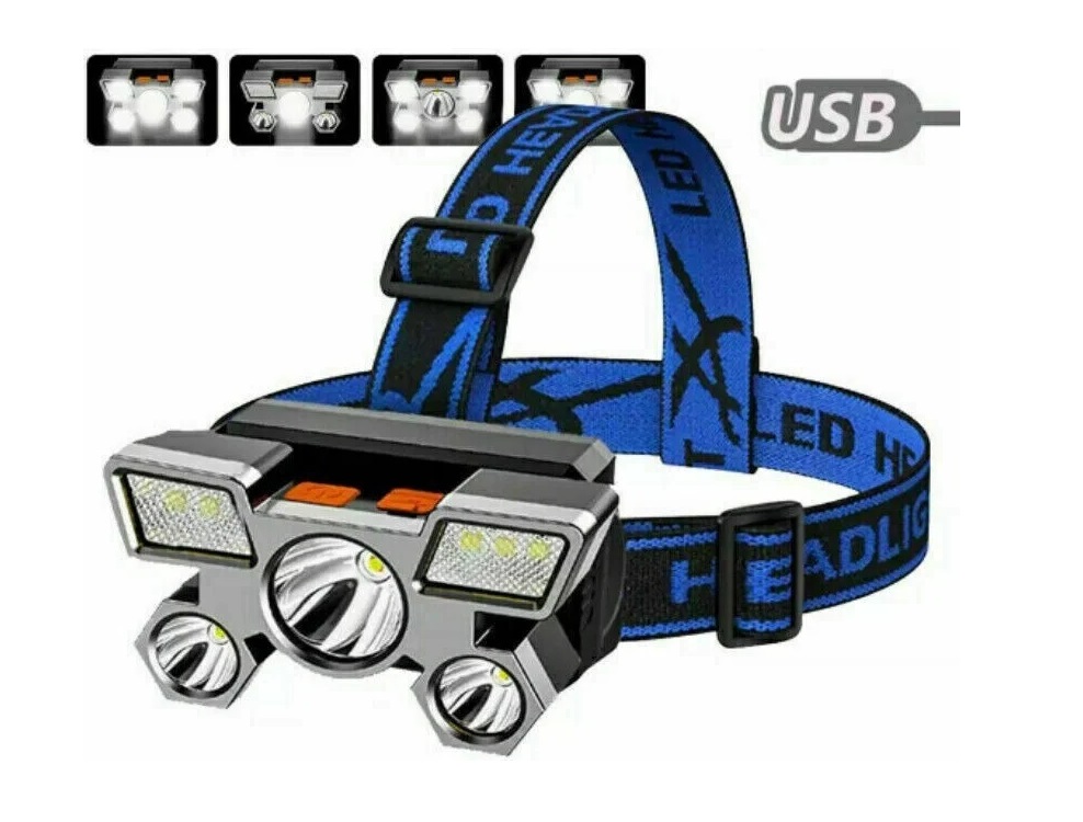 Naglavna baterijska svetilka USB