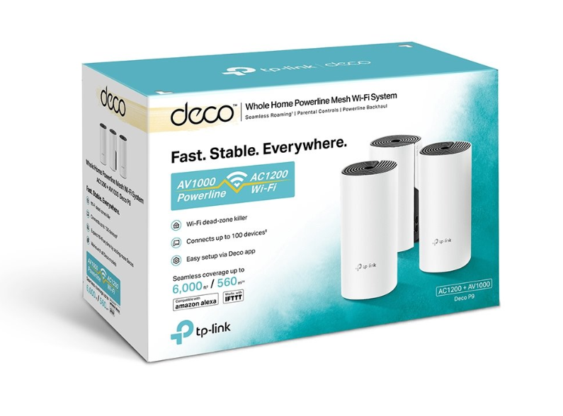 TP-Link 3x Deco P9 Smart Home Mesh Wi-Fi