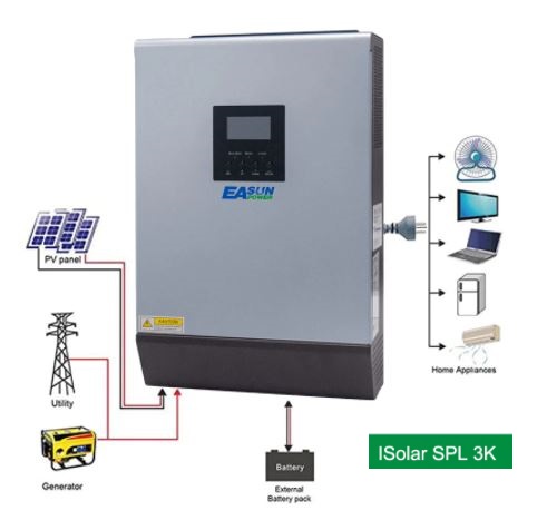 EASun Power Hybrid UPS Solarni 24V 3kVA