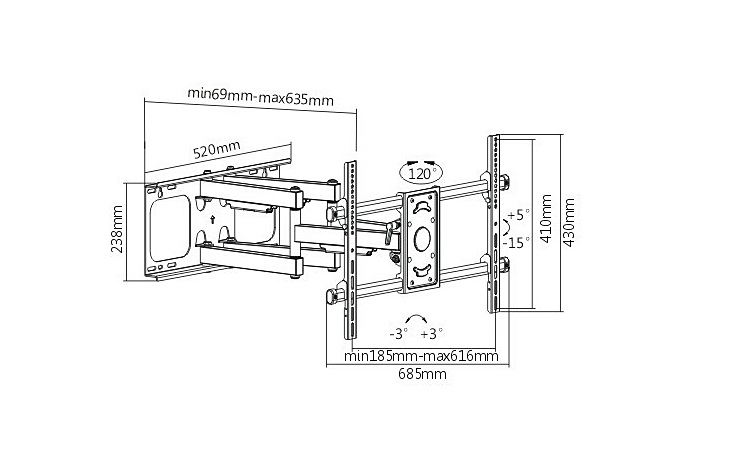 Signal LCD Nosilec LPA49-466 37-90"