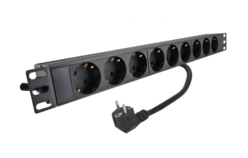 Rack power delilnik  19" Sucko 9x 230V