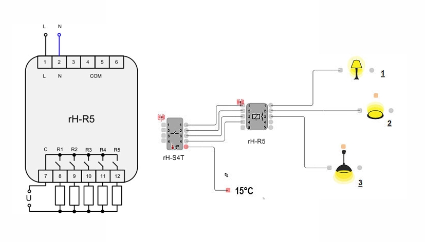 Modul F&Home Rele rH-R5