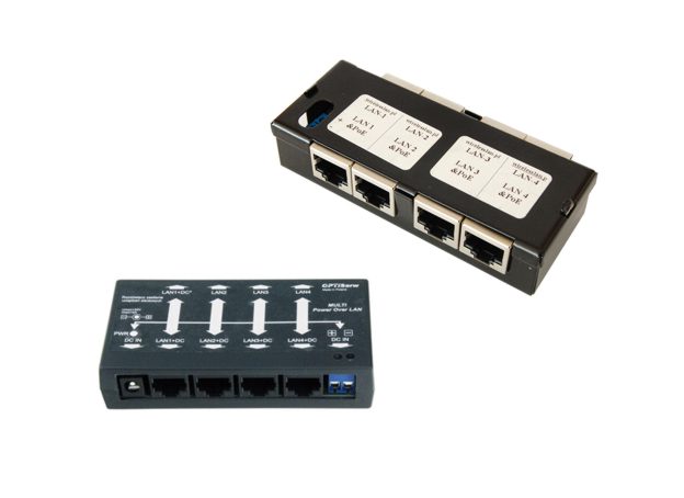 Multi injektor 4x PoE RJ45 9-48V