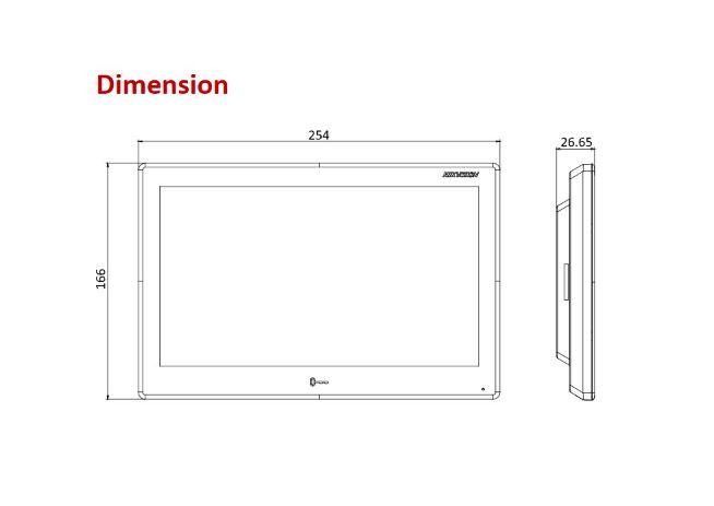 Hikvision Notranji Zaslon 10" KH9510-WTE1B WH