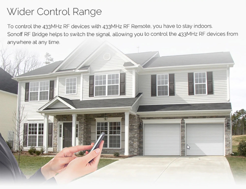 SonOff Security RF Bridge 433 PIR DW KEY