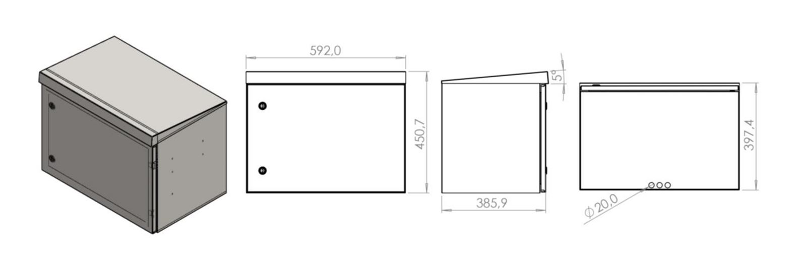 Zew Outdoor KO 6U 59x45x40