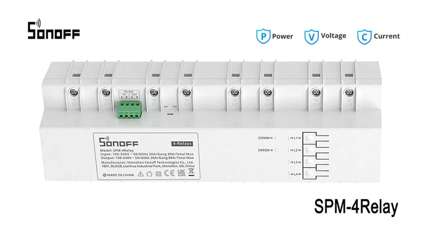 SonOff Smart Stackable Power Meter 4Rele